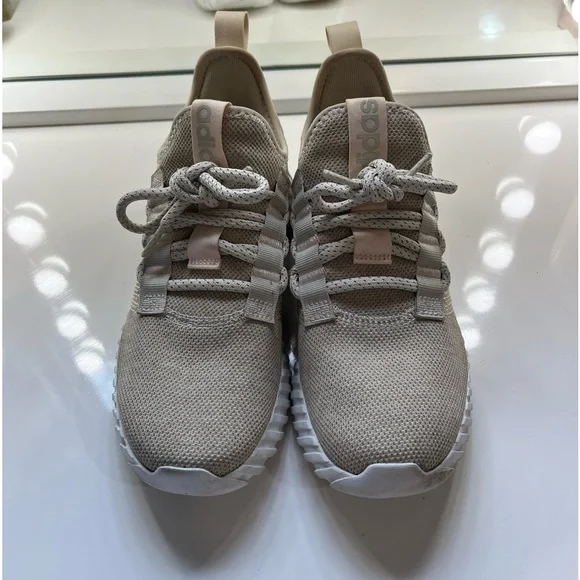 Adidas Kaptir women’s flow shoes, sneaker,7,Aluminum,Tan, Wonder Beige - Picture 3 of 11